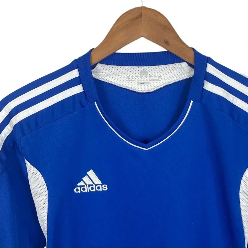 TS430 Mens Adidas Clima Cool Formotion 3 Stripe Performance Soccer Jersey S